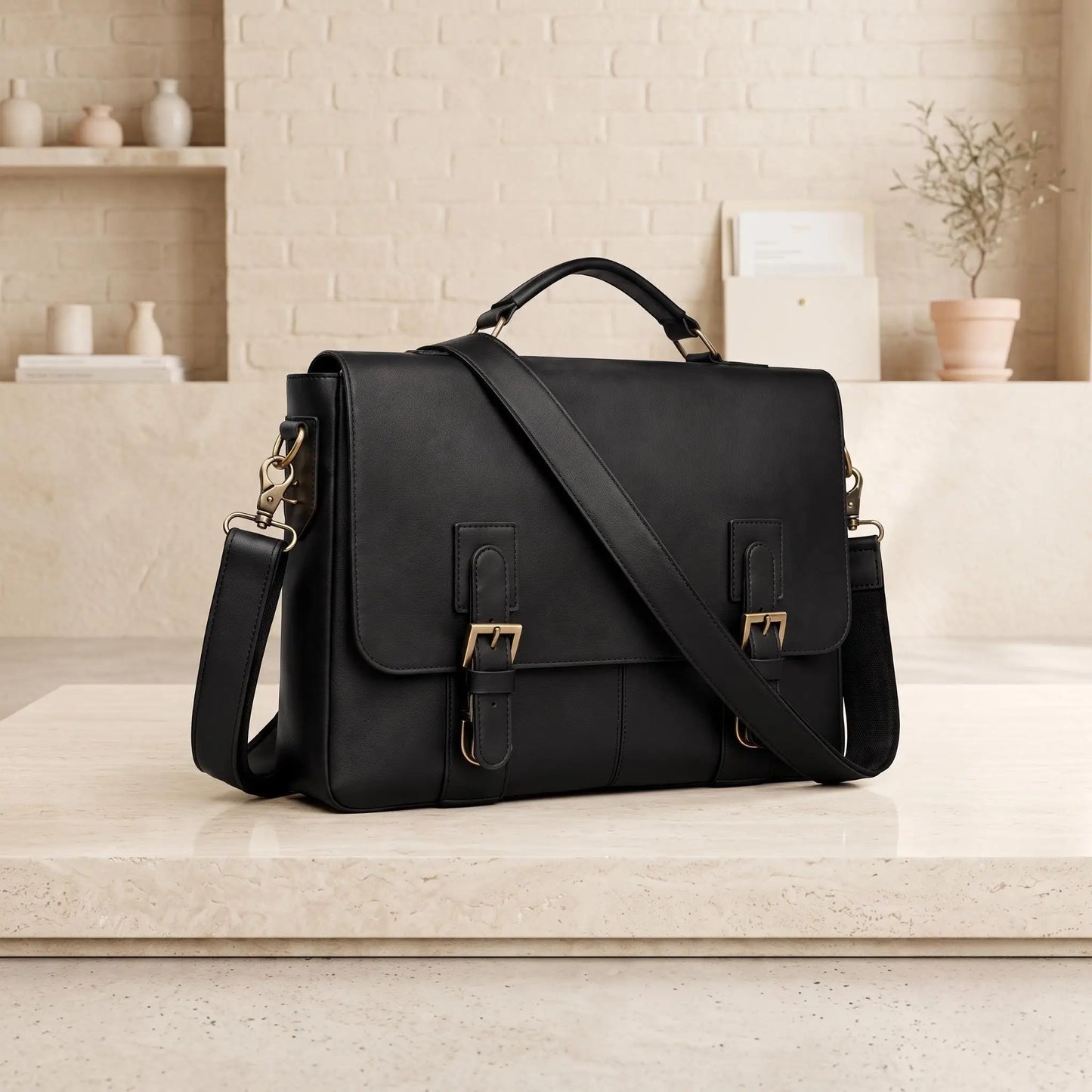 Handcrafted Leather Messenger Bag | The Classic Vintage Briefcase