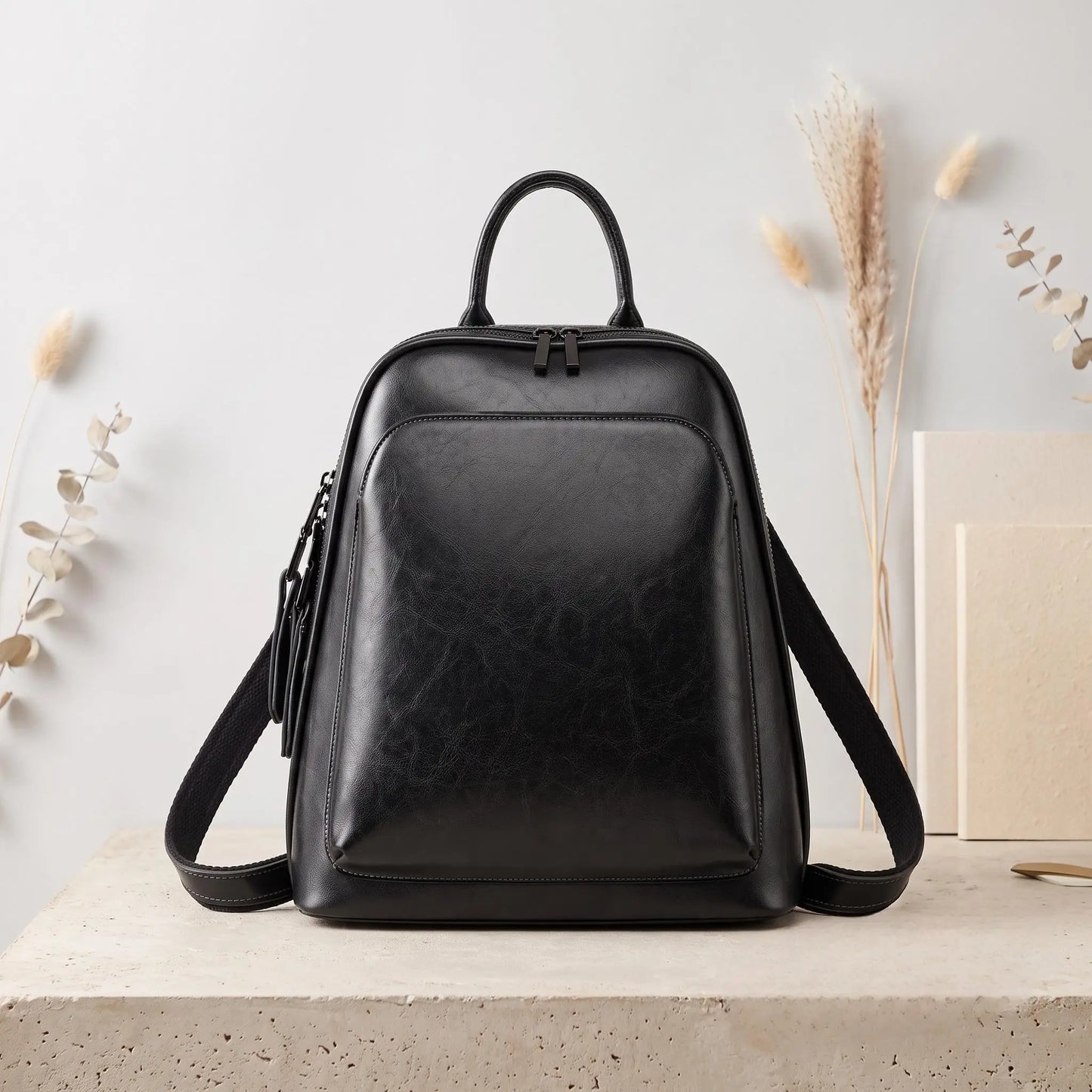 Full Grain Leather Backpack Purse for Women | Handmade Vintage Travel Bag