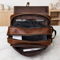 Elevate Your Journey: Handmade Full-Grain Leather Travel Backpack
