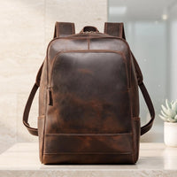 Full-Grain Leather Backpack | 14-Inch Laptop & Travel Daypack