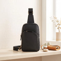 Vintage Full Grain Leather Sling Bag | Handcrafted Crossbody Backpack