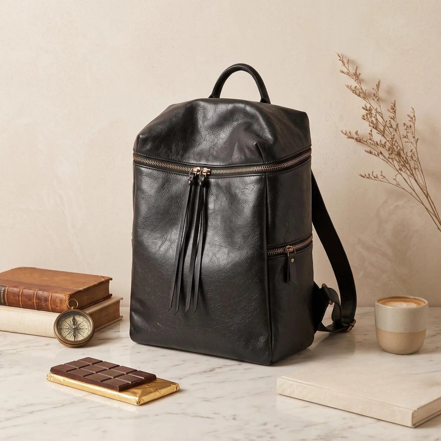 Full-Grain Leather Backpack | Timeless Vintage Style