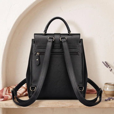 Handcrafted Full-Grain Leather Backpack for Women | Minimalist Everyday Rucksack