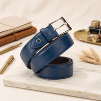Men's Genuine Textured Leather Dress Belt | Handmade Classic Lifestyle Belt
