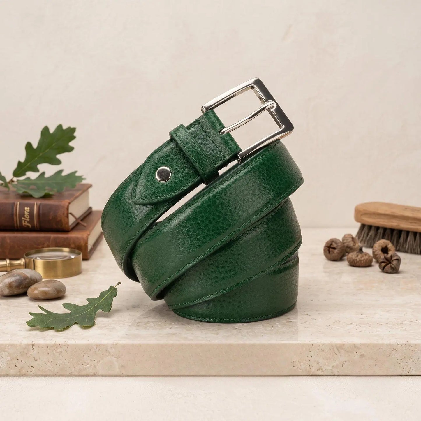 Men's Genuine Textured Leather Dress Belt | Handmade Classic Lifestyle Belt
