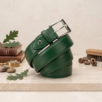 Men's Genuine Textured Leather Dress Belt | Handmade Classic Lifestyle Belt