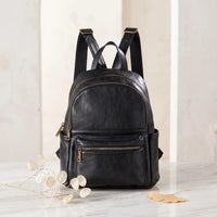 Handcrafted Women’s Full Grain Leather Backpack – Elegant & Durable Daily Travel Rucksack