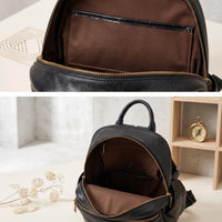 Handcrafted Women’s Full Grain Leather Backpack – Elegant & Durable Daily Travel Rucksack