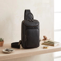 Full Grain Leather Chest Bag & Crossbody Sling