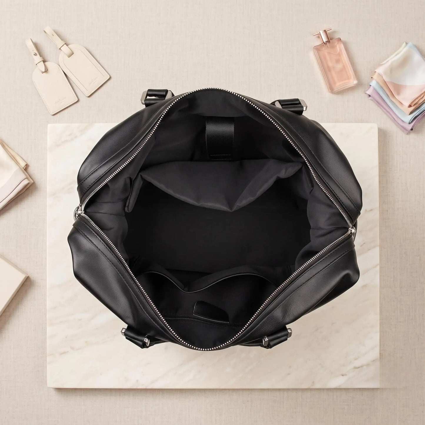 Men's Top Grain Leather Travel Duffle Bag | Handmade Weekender Bag