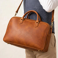 High-End Genuine Leather Duffle Bag & Travel Weekender