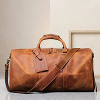 The Ultimate Vintage Leather Duffle Bag – Crazy Horse Leather Weekender