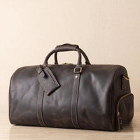 The Ultimate Vintage Leather Duffle Bag – Crazy Horse Leather Weekender