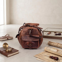 Full-Grain Leather Duffle Bag | Waterproof Water Buffalo Travel Bag
