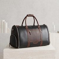 Luxury Leather Duffle Bag | Cowhide Travel & Weekender Bag