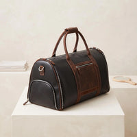 Luxury Leather Duffle Bag | Cowhide Travel & Weekender Bag