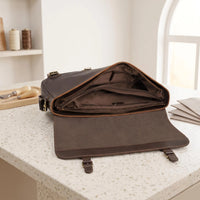 Handcrafted Leather Messenger Bag | The Classic Vintage Briefcase