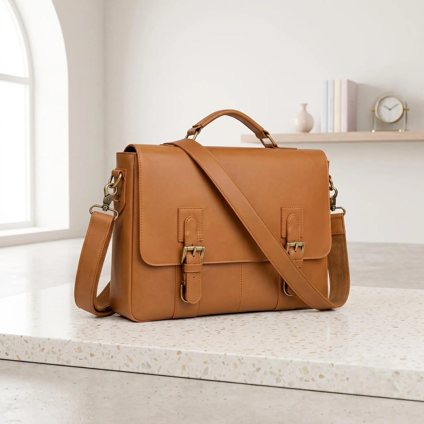 Handcrafted Leather Messenger Bag | The Classic Vintage Briefcase