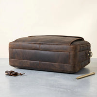 Genuine Crazy Horse Leather Briefcase | Vintage Messenger Bag