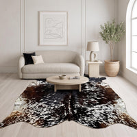 Natural Black & White Speckled Cowhide Rug