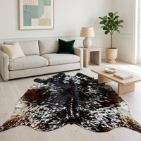 Natural Black & White Speckled Cowhide Rug